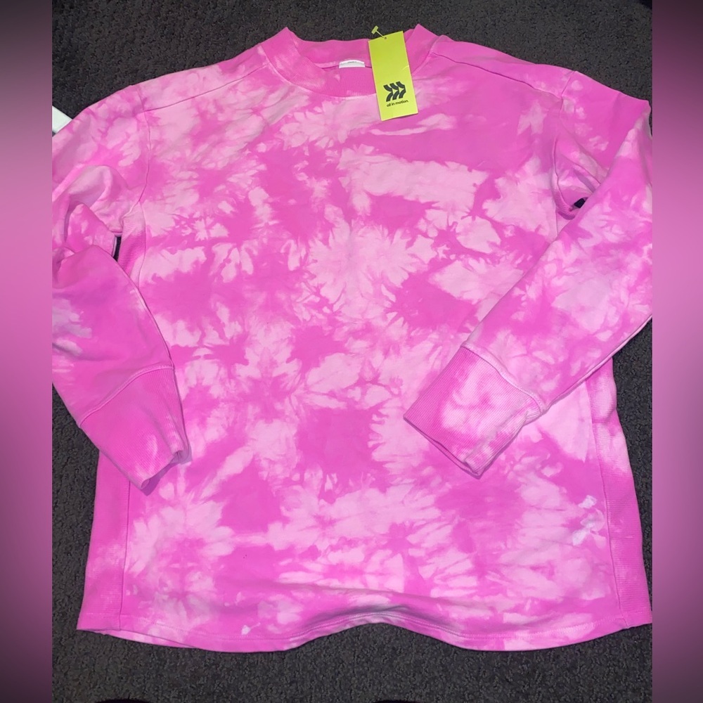 All In Motion‎ Pink Tie Dye Sweatshirt